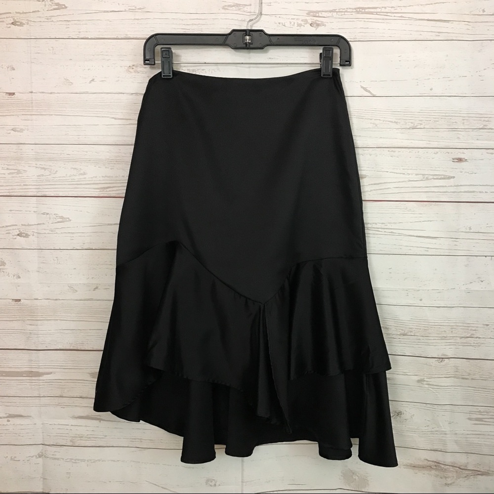 bebe Assym Ruffle Skirt